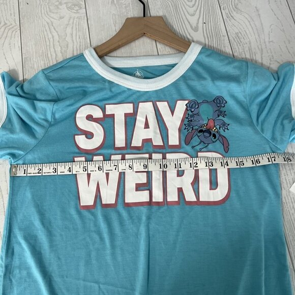 Disney Parks Stitch Stay Weird Ringer Tee - Picture 3 of 6